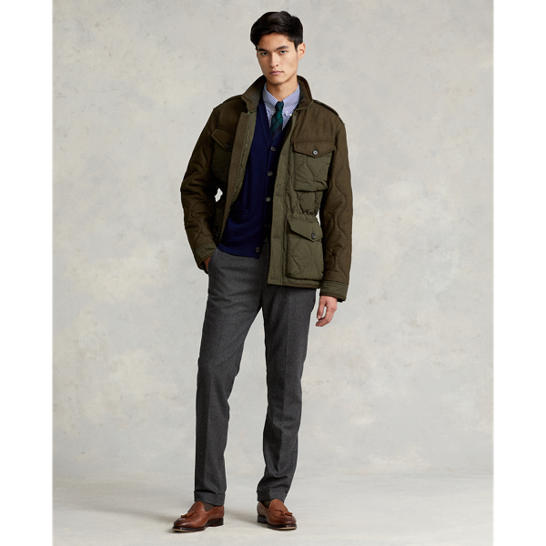 Veste de treillis matelass&eacute;e Polo Ralph Lauren en Loden fonc&eacute; 4