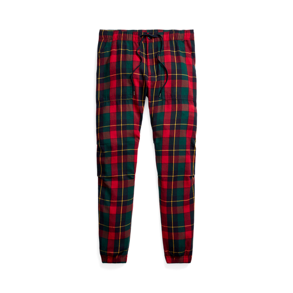 Red/Green Multi Relaxed Fit Plaid Flannel Trouser Polo Ralph Lauren 2