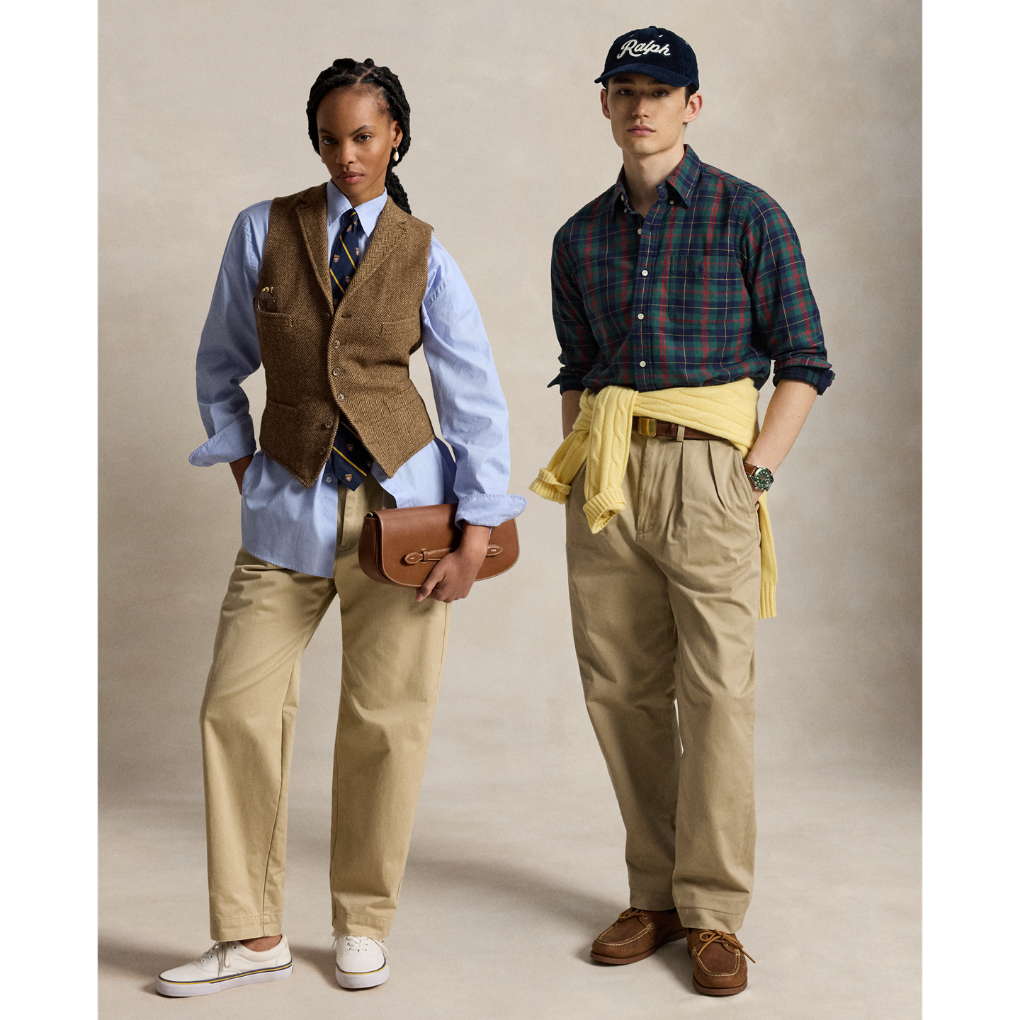 Мужские брюки Polo Ralph Lauren Whitman Relaxed Fit Pleated Chino, цвет: Хаки — фото 7
