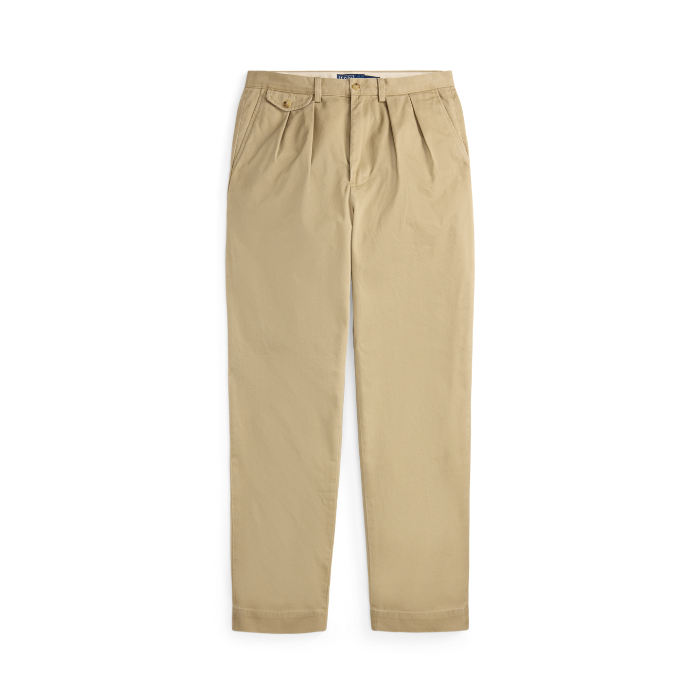 Мужские брюки Polo Ralph Lauren Whitman Relaxed Fit Pleated Chino, цвет: Хаки — фото 8