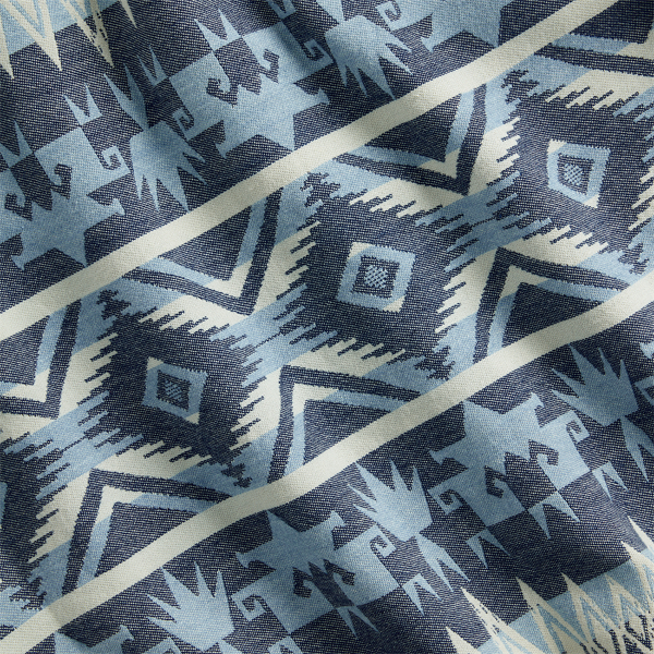 Classic-Fit Jacquardhemd Polo Ralph Lauren in Navy/White Multi 8