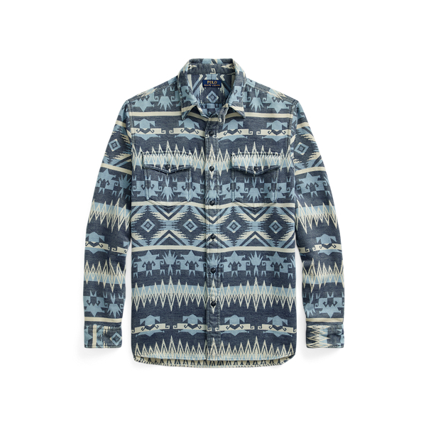 Classic-Fit Jacquardhemd Polo Ralph Lauren in Navy/White Multi 2