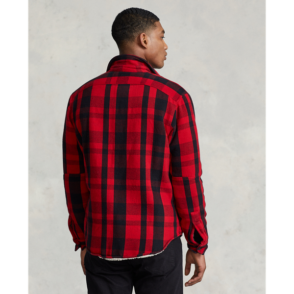 Fleece-Lined Plaid Shirt Jacket for Men Ralph Lauren® UK