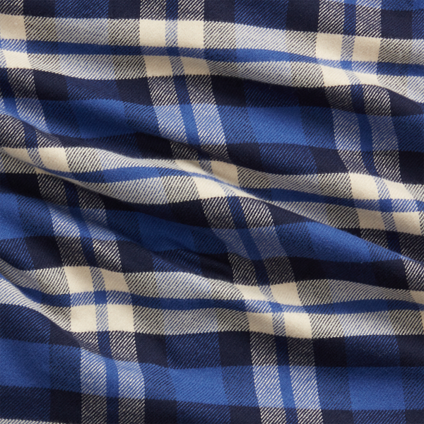 Blue/White Multi Classic Fit Plaid Performance Workshirt Polo Ralph Lauren 7