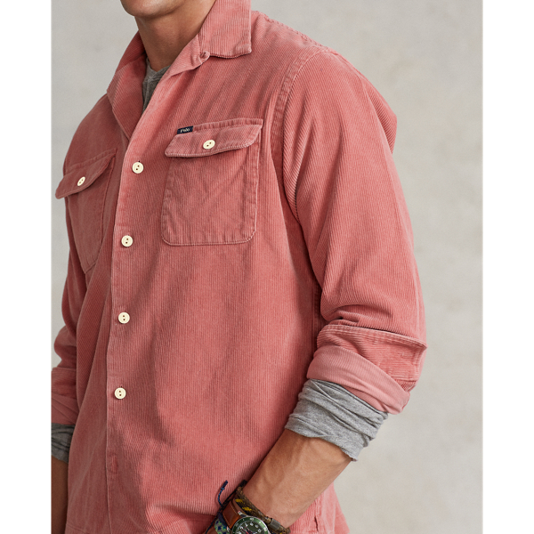 Pink Classic Fit Corduroy Camp Shirt Polo Ralph Lauren 6