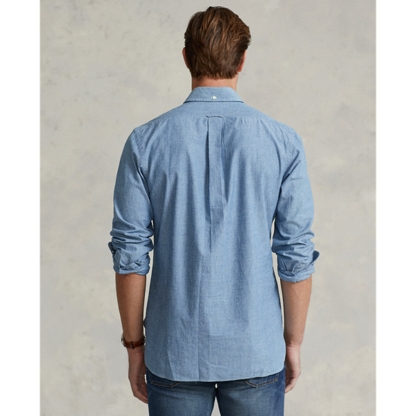 Dark Indigo Custom Fit Indigo Chambray Shirt Polo Ralph Lauren 5