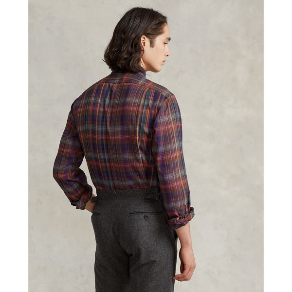 Chemise &eacute;cossaise ajust&eacute;e en serg&eacute; Polo Ralph Lauren en Red/Brown Multi 5