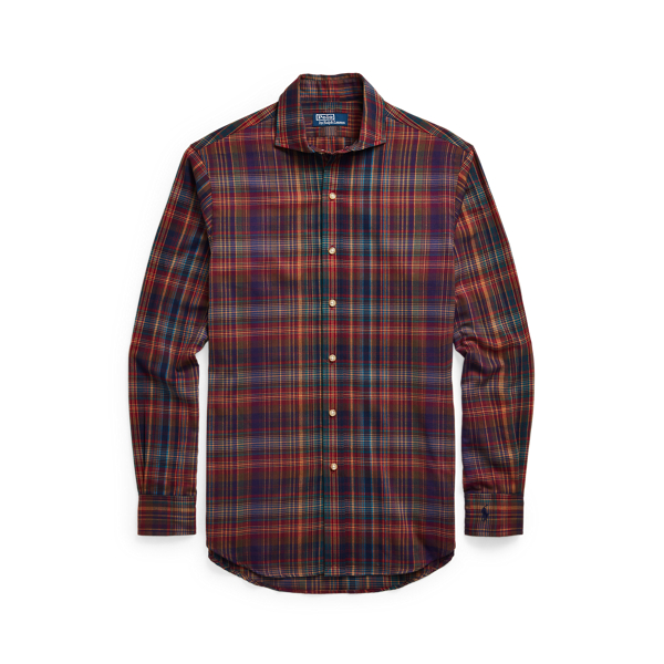Chemise &eacute;cossaise ajust&eacute;e en serg&eacute; Polo Ralph Lauren en Red/Brown Multi 2