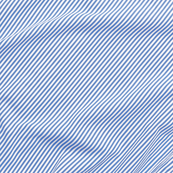 Chemise ray&eacute;e ajust&eacute;e popeline gratt&eacute;e Polo Ralph Lauren en Blue/White 8