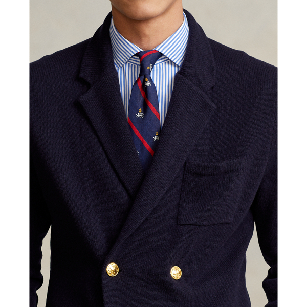 Chemise ray&eacute;e ajust&eacute;e popeline gratt&eacute;e Polo Ralph Lauren en Blue/White 7