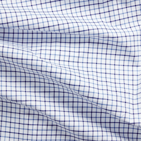 Chemise ajust&eacute;e en popeline tattersall Polo Ralph Lauren en White/Blue Multi 8