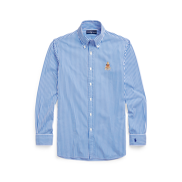 Custom Fit Striped Brushed Poplin Shirt Polo Ralph Lauren 1