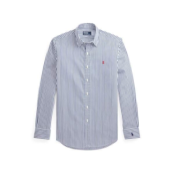 Chemise ray&eacute;e ajust&eacute;e popeline gratt&eacute;e Polo Ralph Lauren en 1