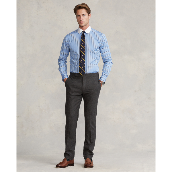 Blue Multi Custom Fit Striped Poplin Shirt Polo Ralph Lauren 4
