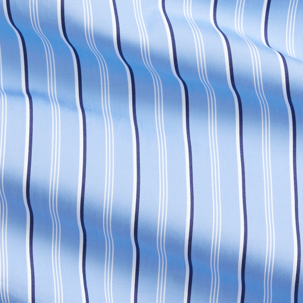 Blue Multi Custom Fit Striped Poplin Shirt Polo Ralph Lauren 7