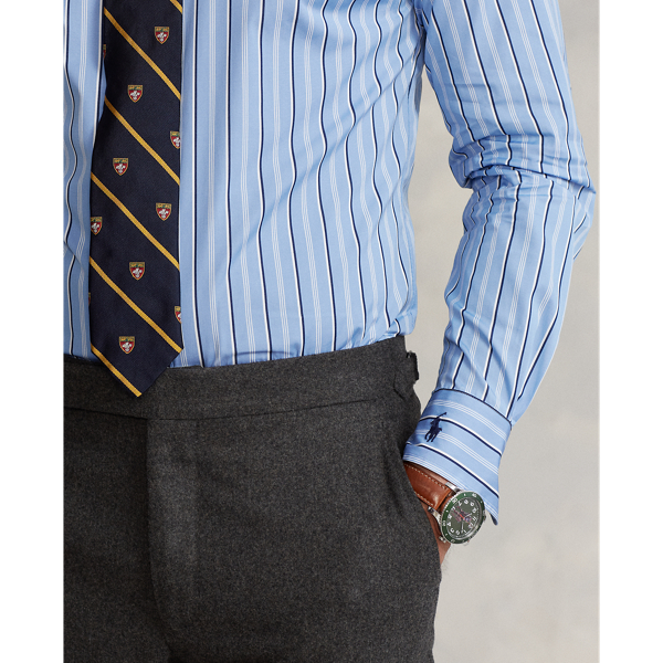 Blue Multi Custom Fit Striped Poplin Shirt Polo Ralph Lauren 6