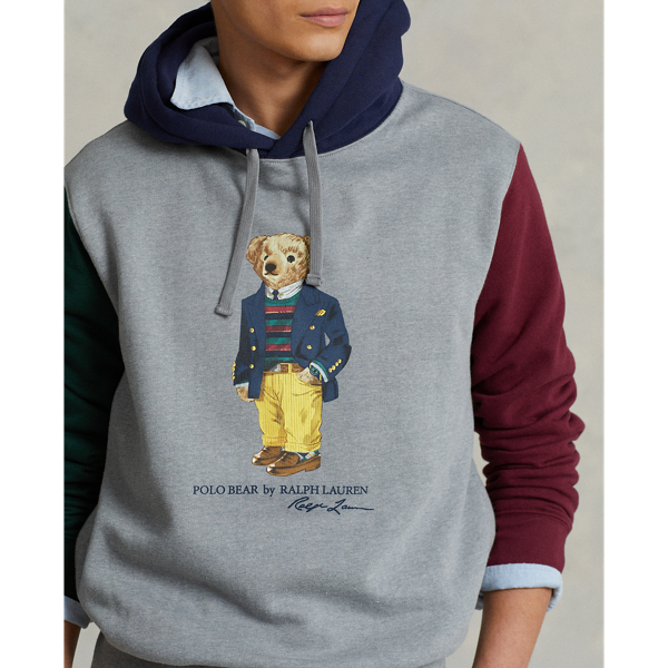 Sweat &agrave; capuche Polo Bear molleton Polo Ralph Lauren en Gris chin&eacute; multi 6