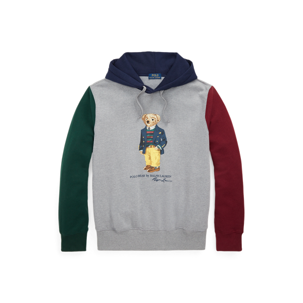 Sweat &agrave; capuche Polo Bear molleton Polo Ralph Lauren en Gris chin&eacute; multi 2