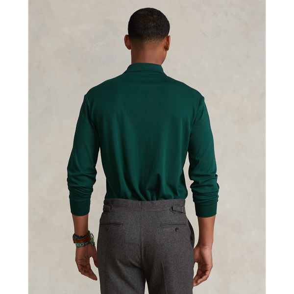 Polo ajust&eacute; en coton doux Polo Ralph Lauren en College Green 4
