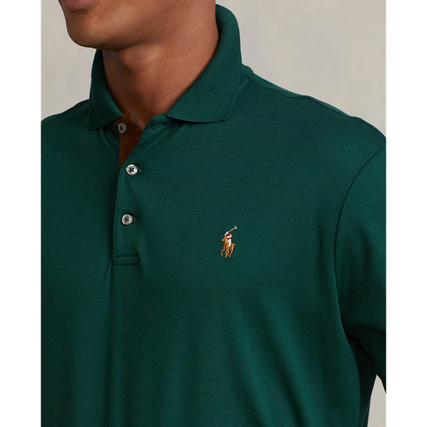 Polo ajust&eacute; en coton doux Polo Ralph Lauren en College Green 5
