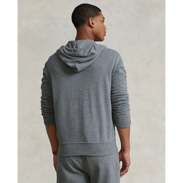 Classic Grey Heather Double-Knit Full-Zip Hoodie Polo Ralph Lauren 5