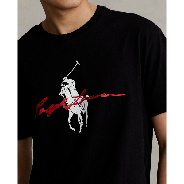 Polo Black Classic Fit Big Pony Logo Jersey T-Shirt Polo Ralph Lauren 6