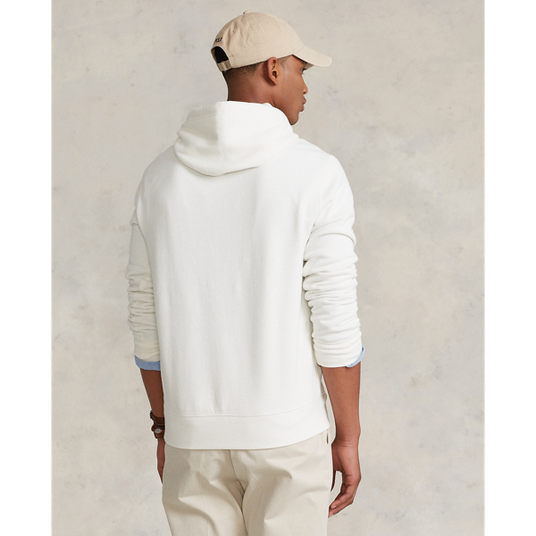 Sweat &agrave; capuche ray&eacute; &agrave; logo en molleton Polo Ralph Lauren en Blanc moussaillon 5
