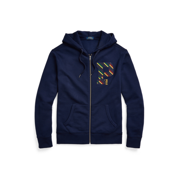Refined Navy Letterman Fleece Full-Zip Hoodie Polo Ralph Lauren 2