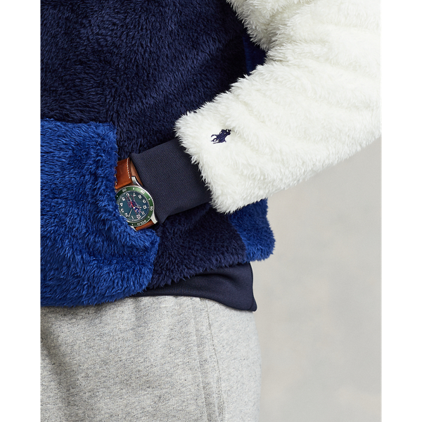 Sweat &agrave; capuche logo en molleton Polo Ralph Lauren en Marine croisi&egrave;re multi 6