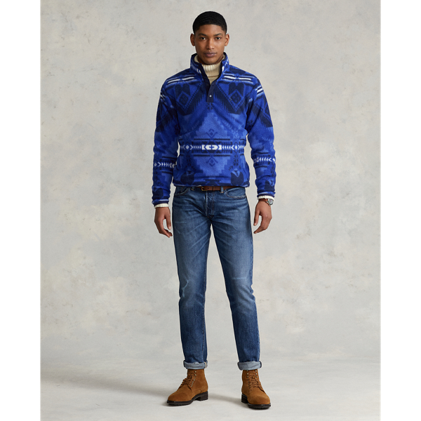 Pullover aus Fleece Polo Ralph Lauren in Apres-Ski-Geo-Blau multi 4