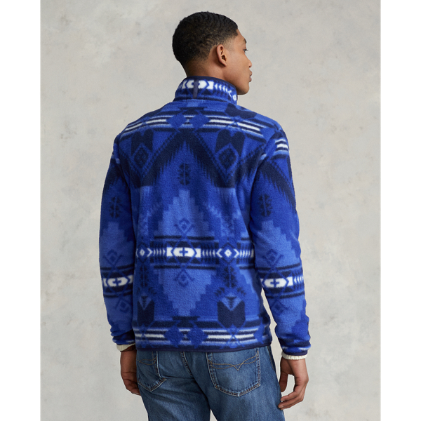 Pullover aus Fleece Polo Ralph Lauren in Apres-Ski-Geo-Blau multi 5