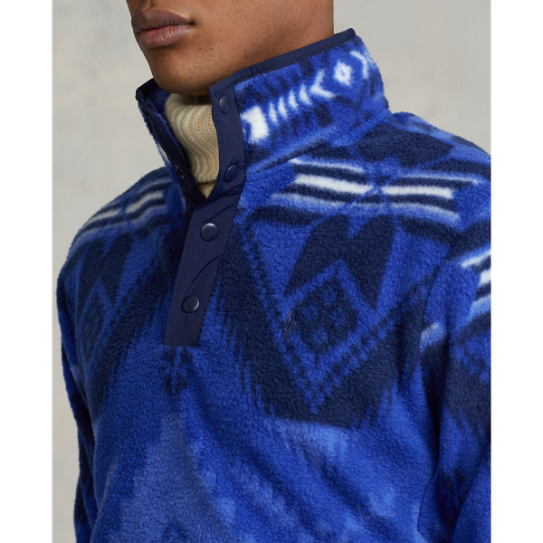 Pullover aus Fleece Polo Ralph Lauren in Apres-Ski-Geo-Blau multi 6