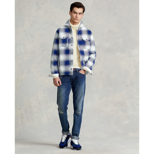 Clubhouse Cream Multi Plaid Fleece Shirt Jacket Polo Ralph Lauren 4