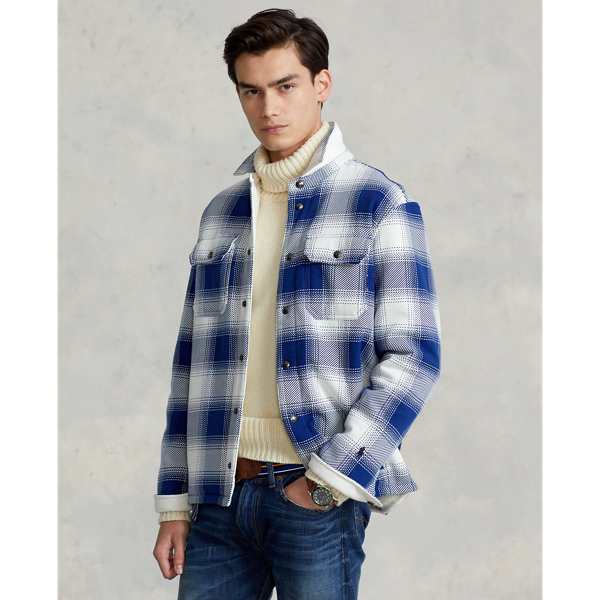 Ralph lauren blue plaid shirt on sale