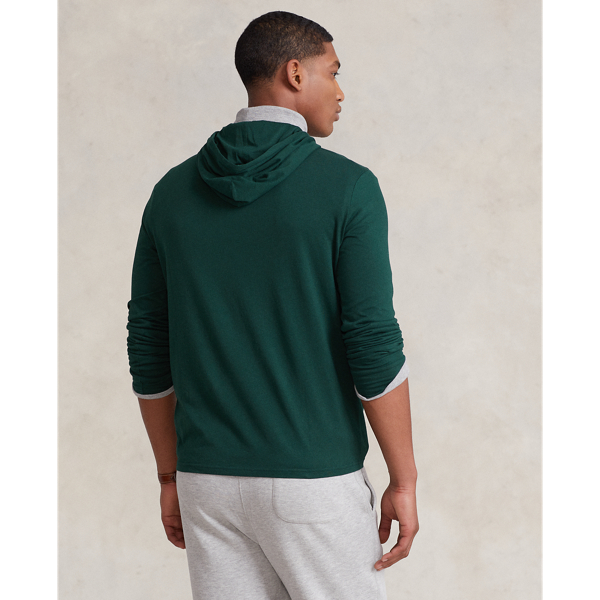 College Green Jersey Hooded T-Shirt Polo Ralph Lauren 5