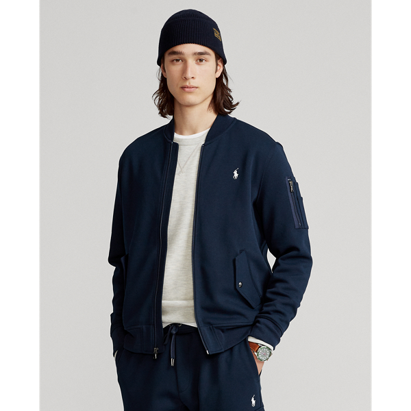 Aviator Navy Double-Knit Bomber Jacket Polo Ralph Lauren 1