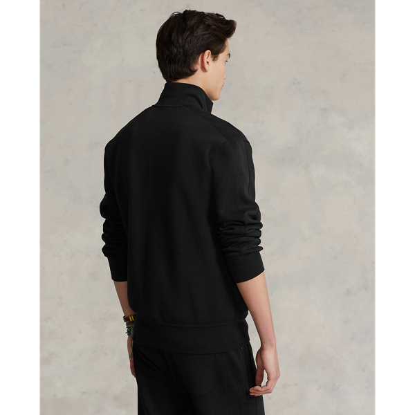Black Double-Knit Mesh Track Jacket Polo Ralph Lauren 5
