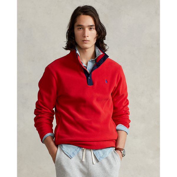 Brushed Fleece Mockneck Pullover