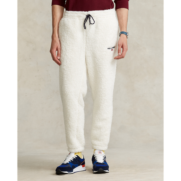 Antique Cream Polo Sport Pile Fleece Jogger Pant Polo Ralph Lauren 4