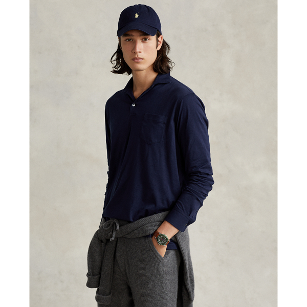 Hunter Navy Custom Slim Fit Jersey Polo Shirt Polo Ralph Lauren 1