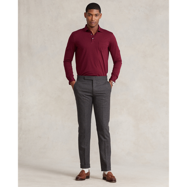 Classic Wine Custom Slim Fit Jersey Polo Shirt Polo Ralph Lauren 4