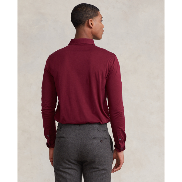 Classic Wine Custom Slim Fit Jersey Polo Shirt Polo Ralph Lauren 5