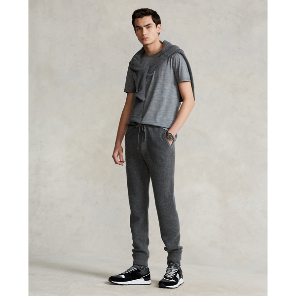 Custom Slim Fit Wolmix T-Shirt Polo Ralph Lauren in Classic Grey Heather 4