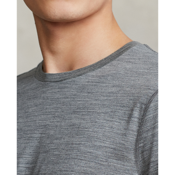 Custom Slim Fit Wolmix T-Shirt Polo Ralph Lauren in Classic Grey Heather 6
