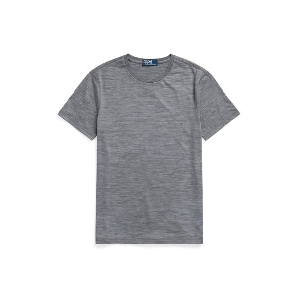 Custom Slim Fit Wolmix T-Shirt Polo Ralph Lauren in Classic Grey Heather 2