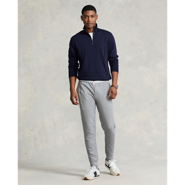 Pullover in spugna di lana con cerniera Polo Ralph Lauren in Blu cacciatore 4