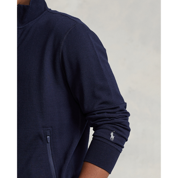 Pullover in spugna di lana con cerniera Polo Ralph Lauren in Blu cacciatore 6