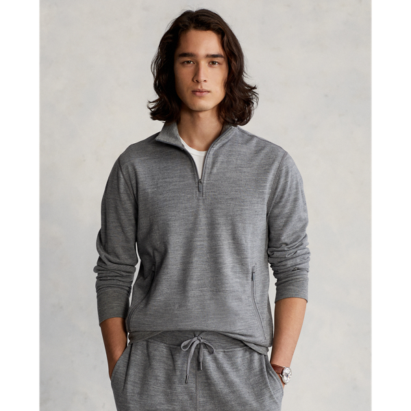 Wool Terry Quarter-Zip Pullover for Men Ralph Lauren® IN