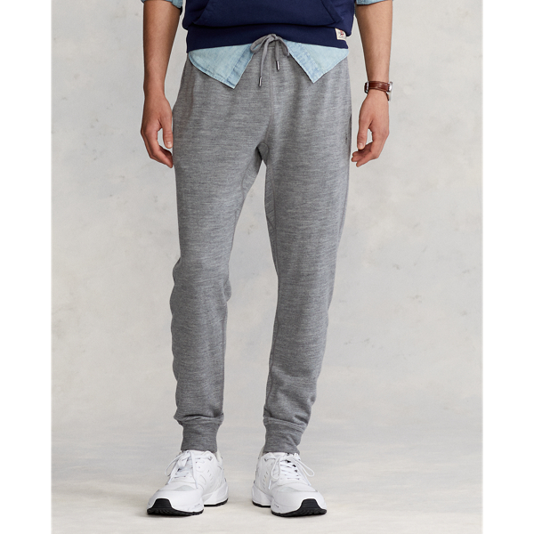 Classic Grey Heather Wool Terry Jogger Polo Ralph Lauren 4