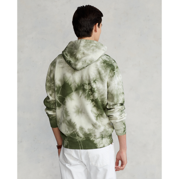 Olive Cloud Wash Tie-Dye Fleece Hoodie Polo Ralph Lauren 5